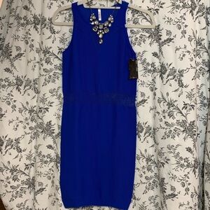NWT Royal Blue dress with mesh details‎